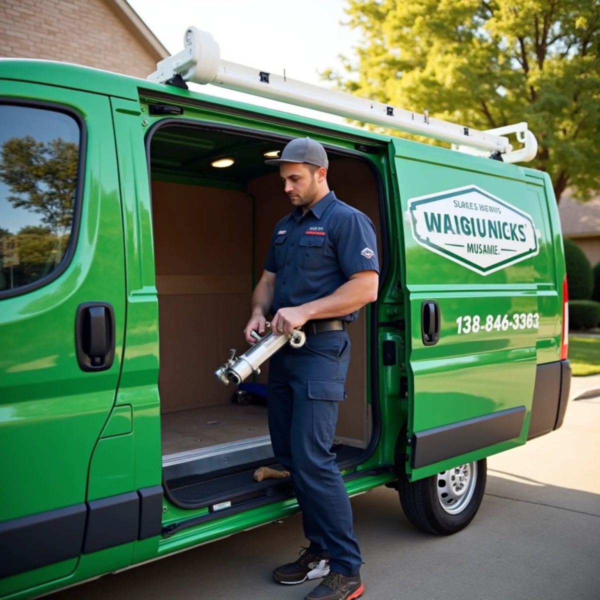 Colleyville Pro Plumbing & Drain technician and branded service van in Colleyville, TX