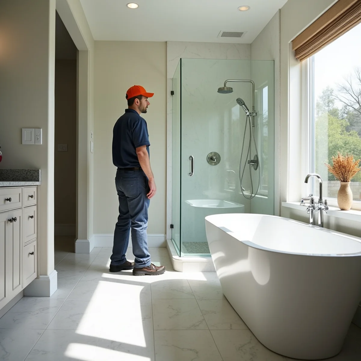 Spa-grade primary bathroom with freestanding tub in a Colleyville home