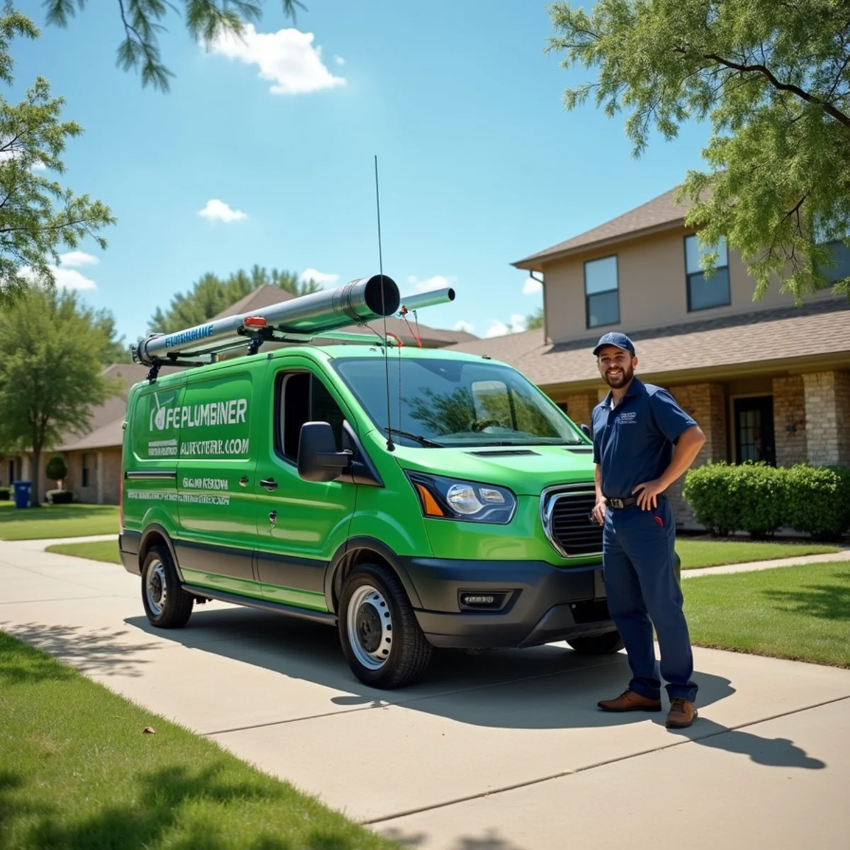 Residential streets and homes in Sanger, TX served by our plumbers