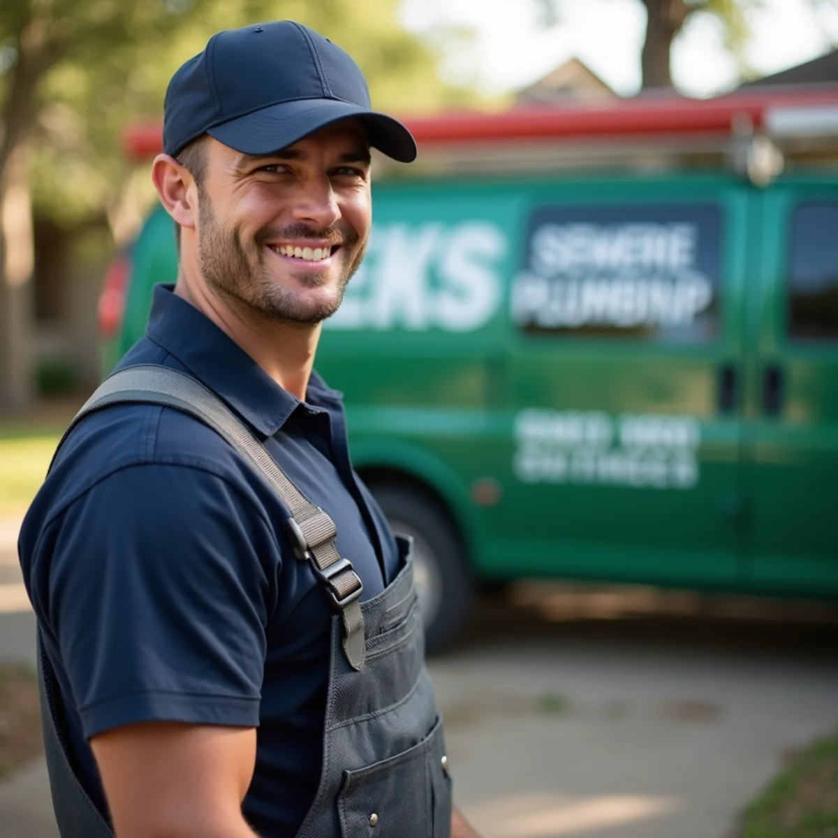 Plumber feeding a sewer inspection camera into a cleanout at a Keller home in North Texas