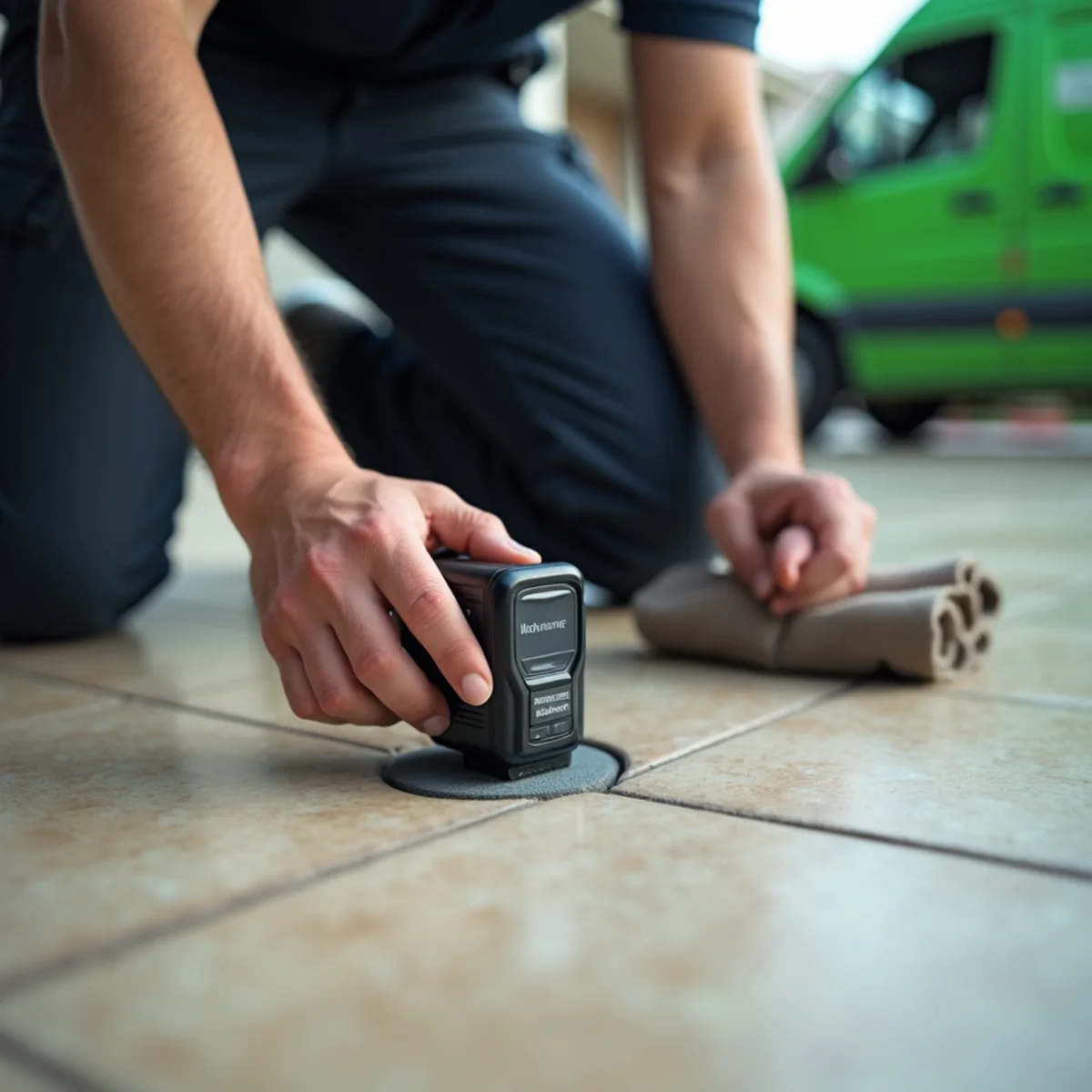 Licensed plumber performing slab leak detection & repair in a Colleyville, TX home
