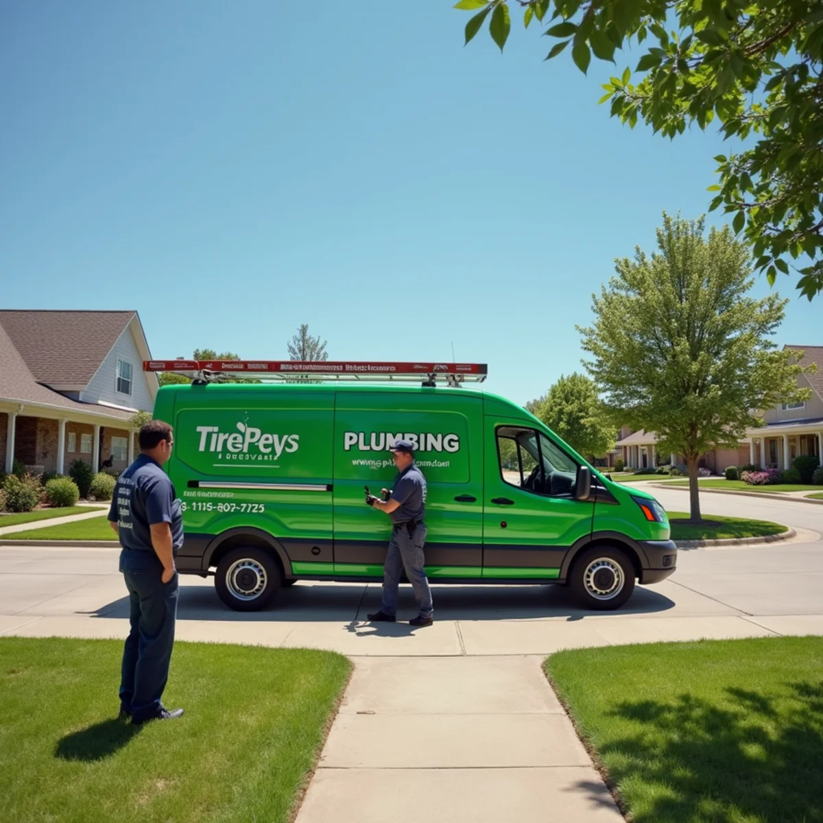 Residential streets and homes in Van Alstyne, TX served by our plumbers
